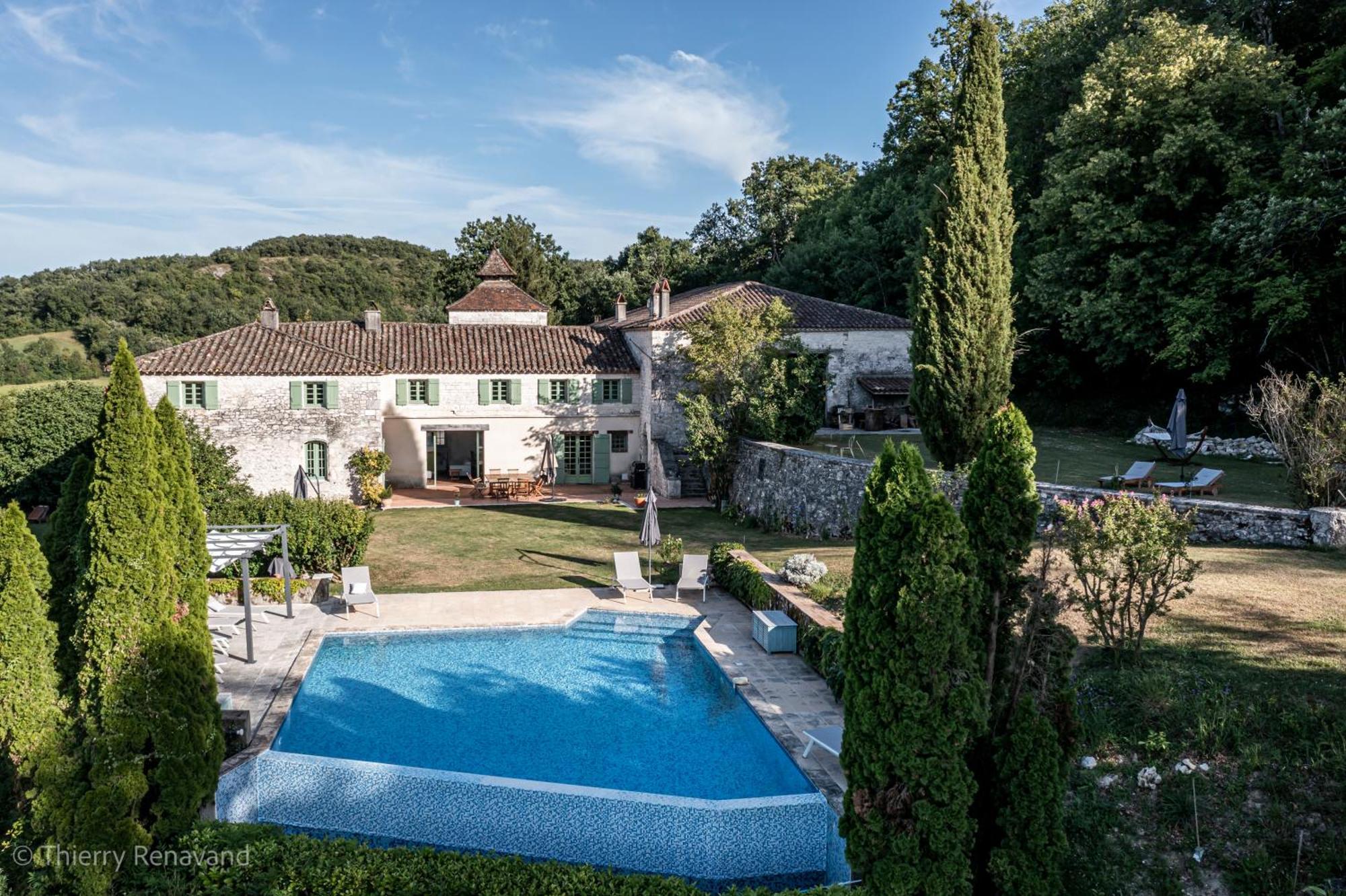 Manoir Le Moulinal47 - Vue Panoramique Hotel Courbiac Exterior foto